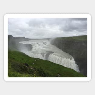 Gullfoss Falls in Iceland Sticker